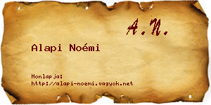 Alapi Noémi névjegykártya